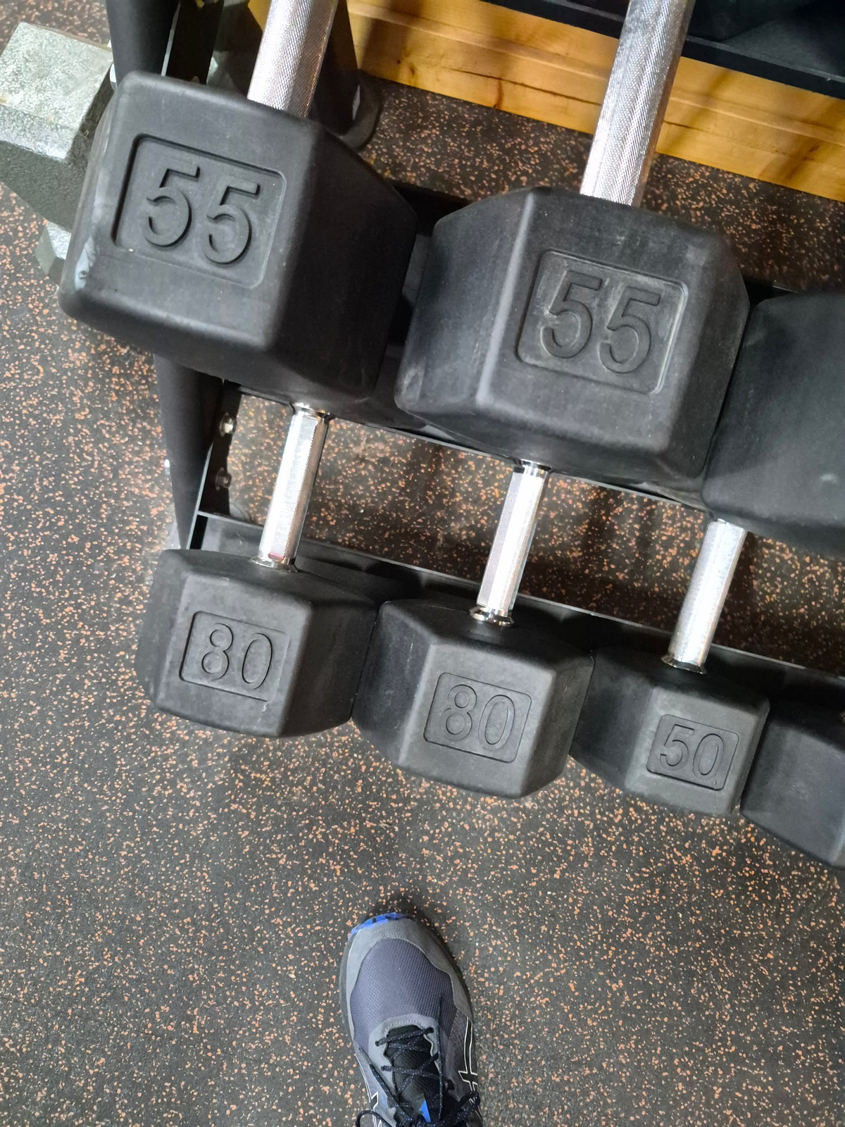 TKO Rubber Hex Dumbbells - $1.5/lb